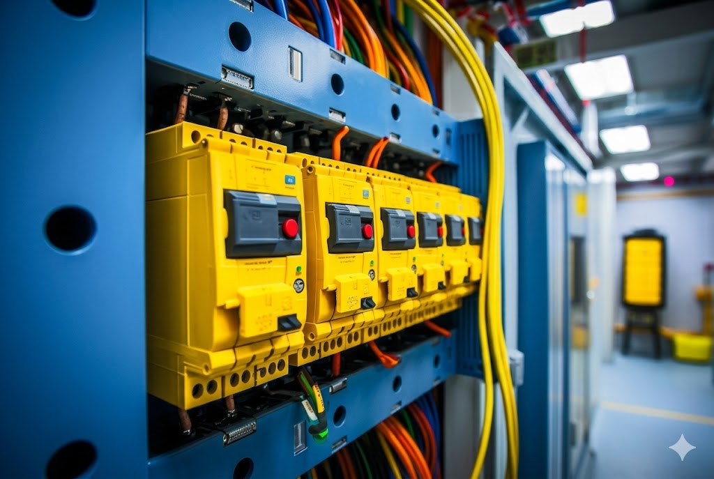 Electrical team in industrial site